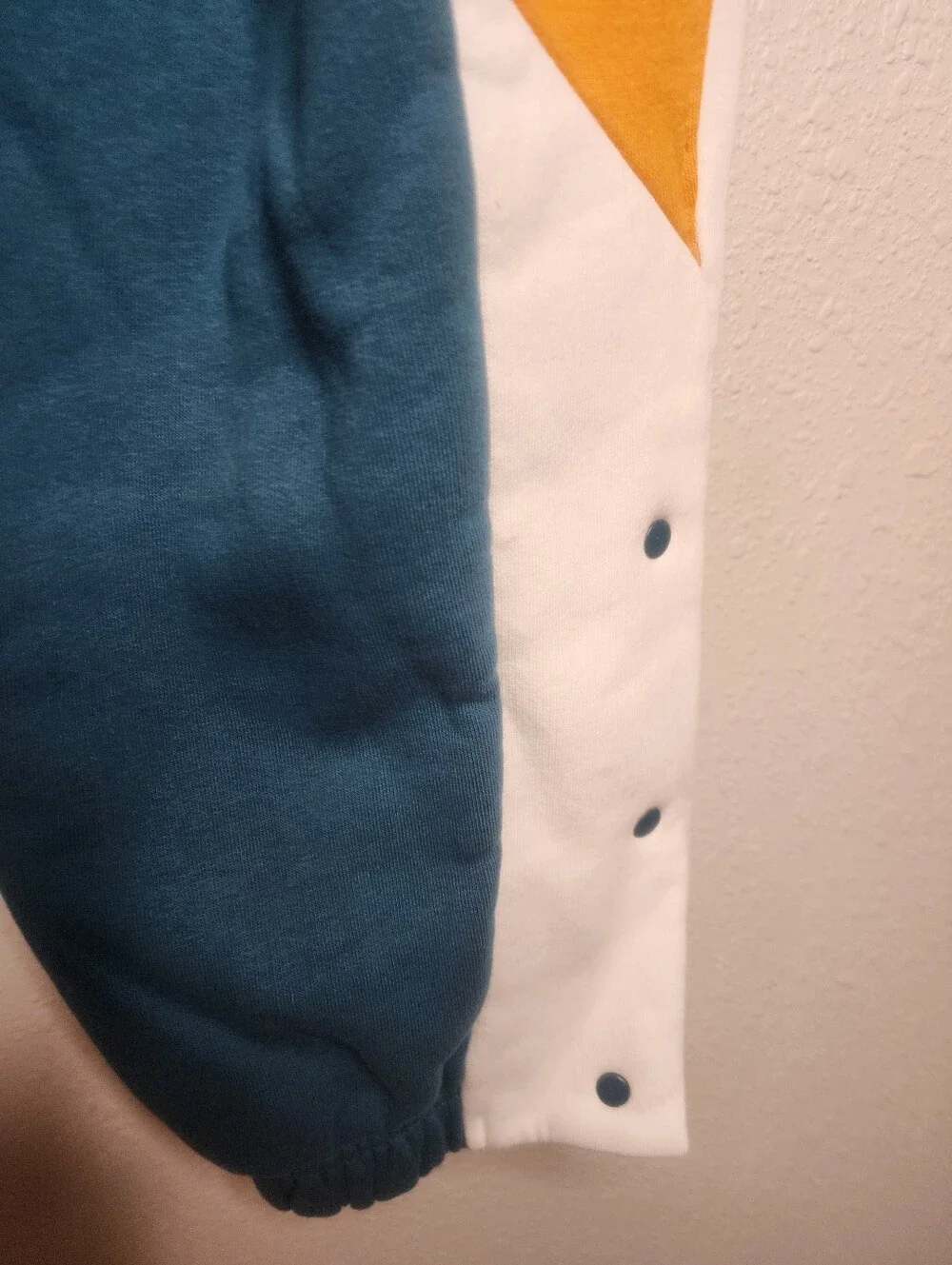 Topman Oversized Color Block Jogger in Teal Size M